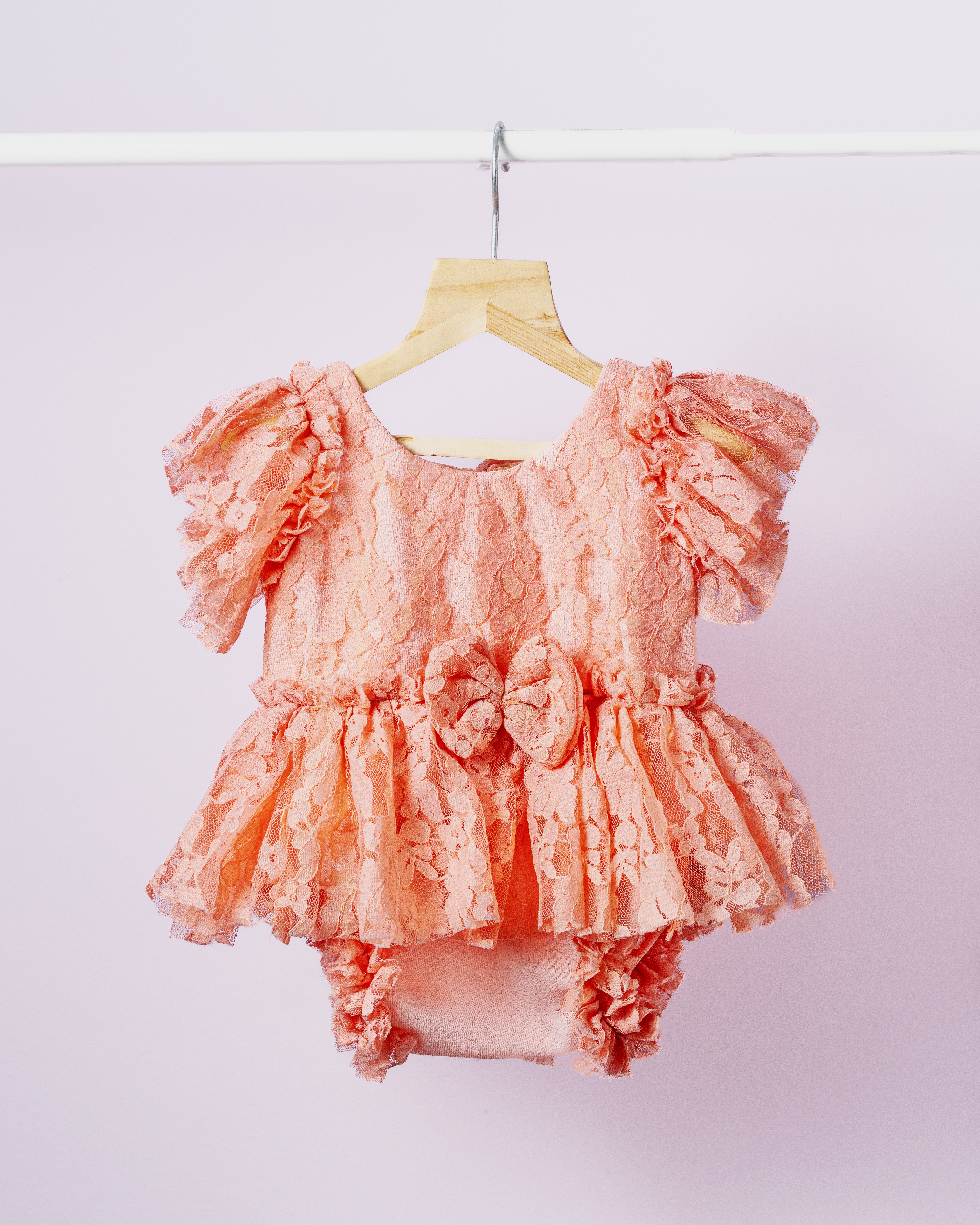 Coral Blossom Lace Romper Coral Blossom Lace Romper
