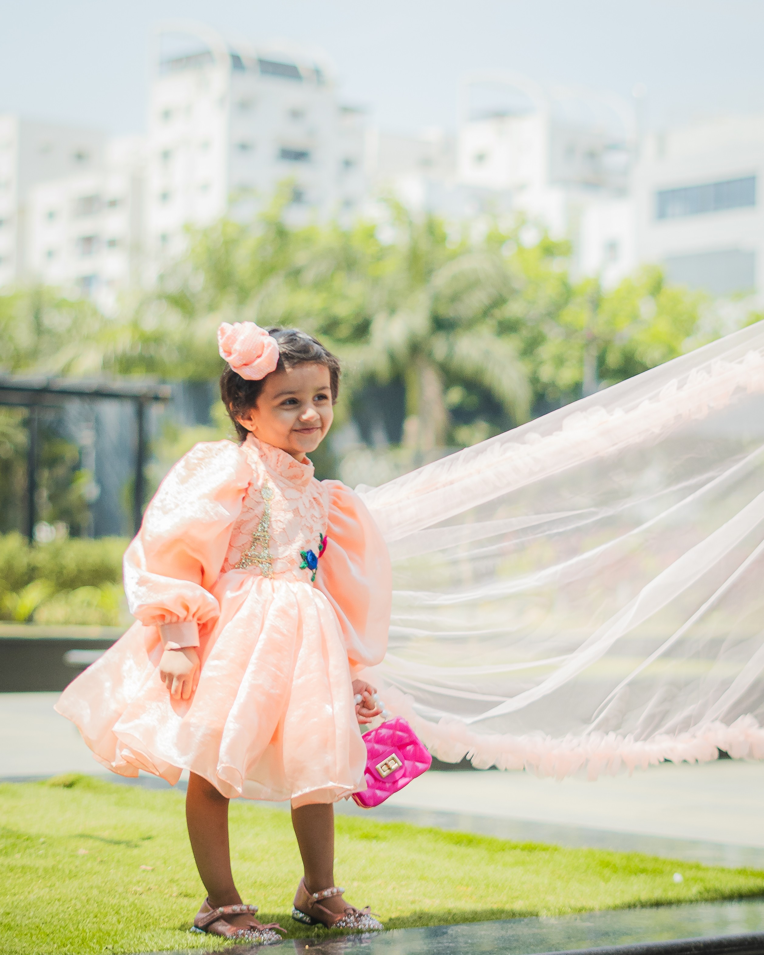 Lilac Whimsy Mother-Daughter Dress Set with Charming Rose Detail