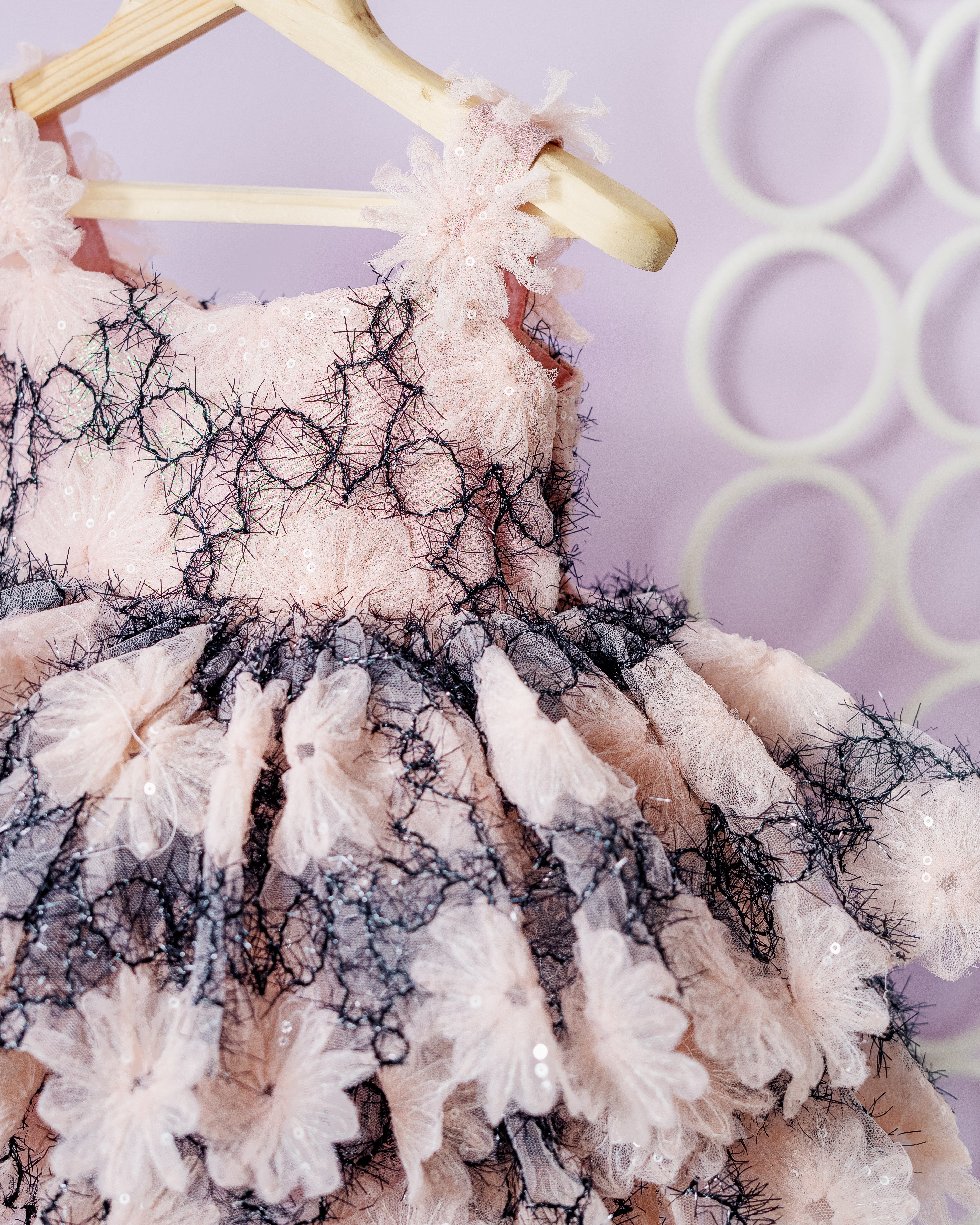 Floral Fantasy Lace Puff Dress
