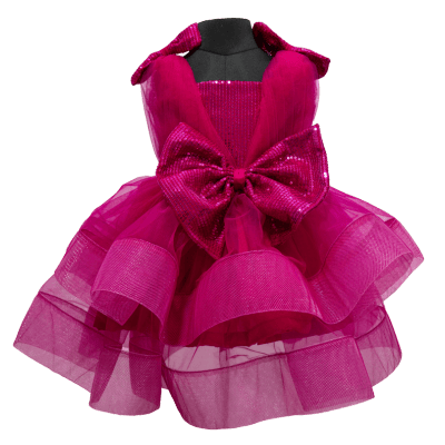 Fuchsia Glam Bow Dress Fuchsia Glam Bow Dress