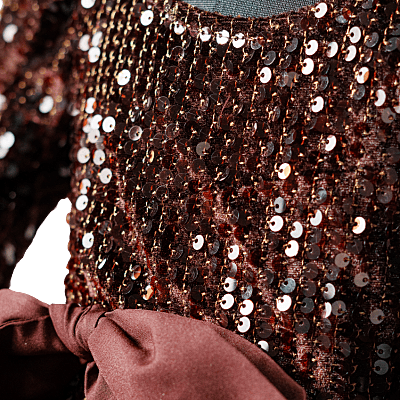 Glamorous Chocolate Sequin Layered Party Dress Glamorous Chocolate Sequin Layered Party Dress