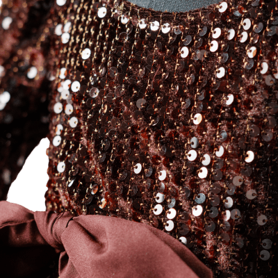 Glamorous Chocolate Sequin Layered Party Dress Glamorous Chocolate Sequin Layered Party Dress